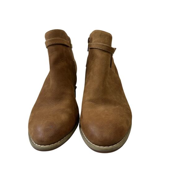 Vionic Ankle Boots Womens 7 Brown Upton Side Zip Almond Toe Casual Leather - Picture 2 of 10